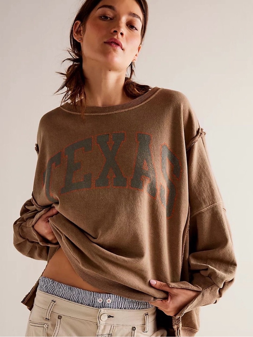 Free People We The Free Graphic Camden Pullover. NWT. Texas - Picture 3 of 3